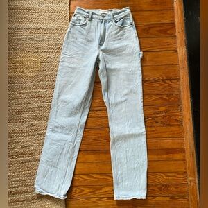 Abercrombie and Fitch Ultra High Rise 90s straight curve love carpenter jeans